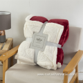 Double layer soft pure color fleece blanket